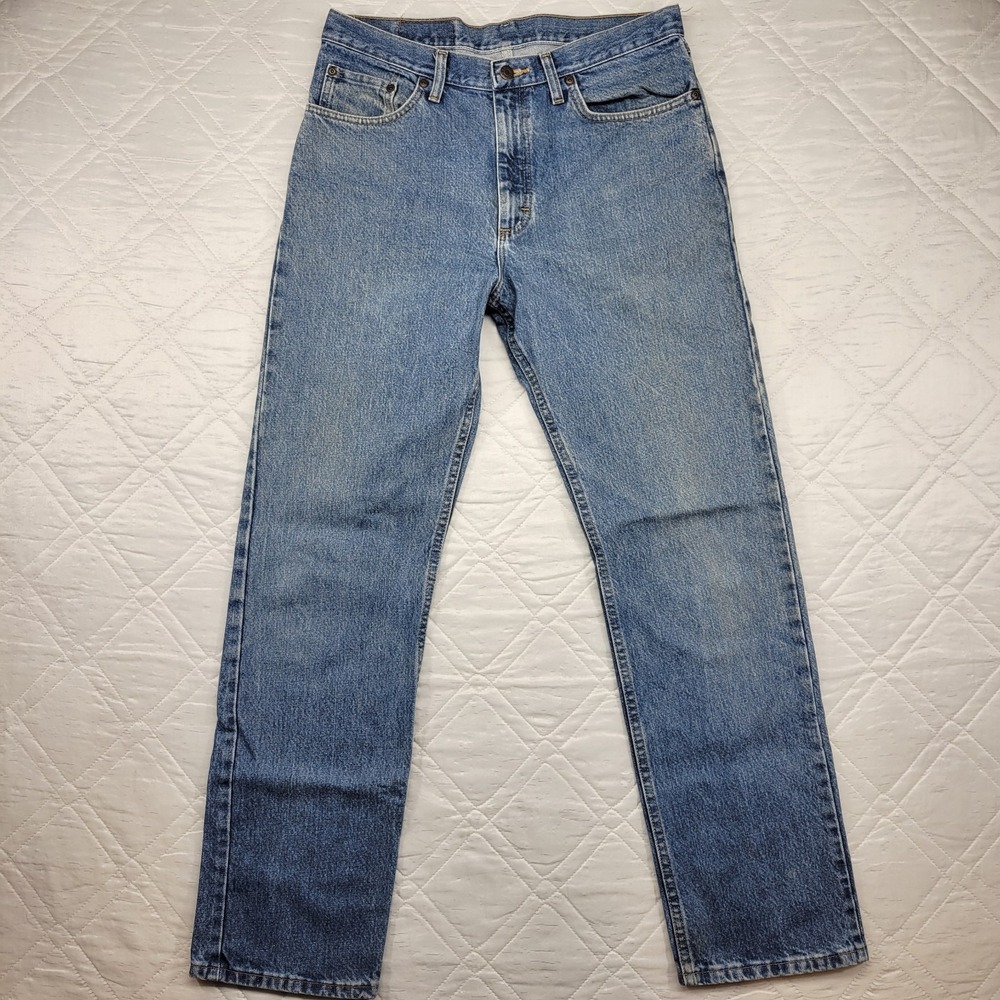 Wrangler Regular‎ Fit well worn blue jeans size 33X32